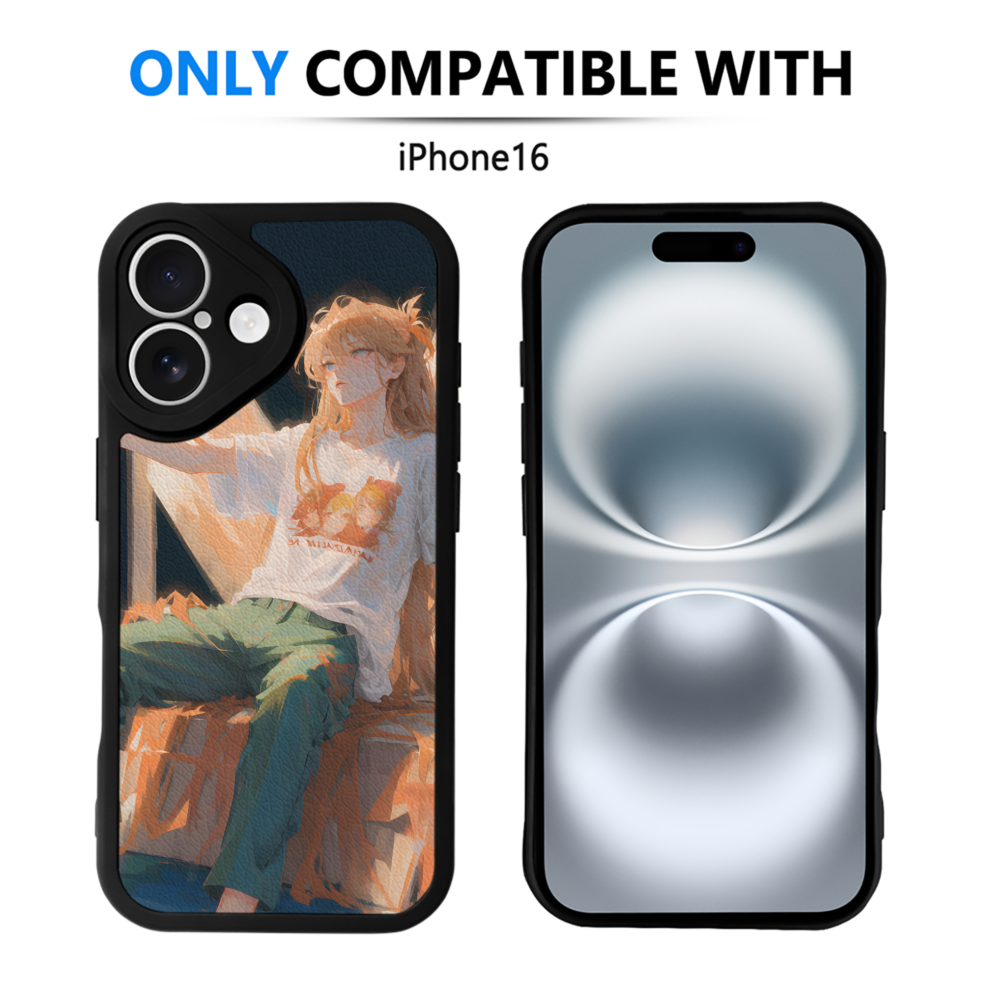 （画像用） EVA 新世紀エヴァンゲリオン 【iPhone 16シリーズ対応】シリコンスマホケース（レザー調） 材質：シリコン